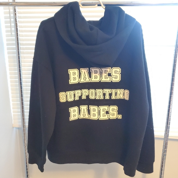 Brunette The Label Babes Supporting Babes Big Sister Hoodie (S/M, Black) - Picture 1 of 5